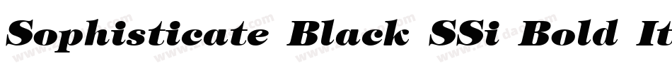 Sophisticate Black SSi Bold Italic字体转换